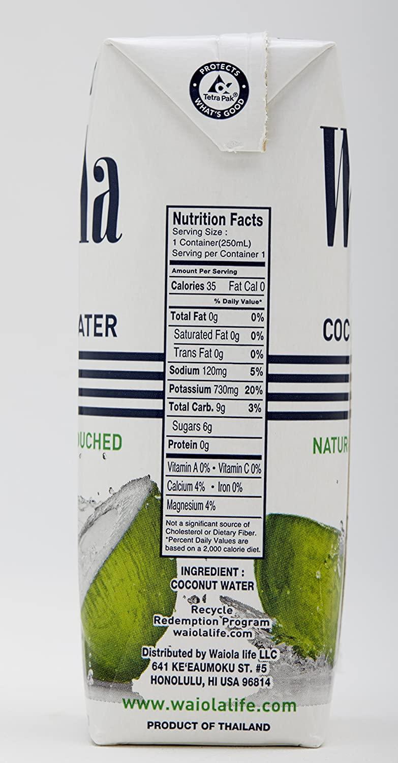 Waiola Coconut Water, 8.5 Ounce (Pack of 12)