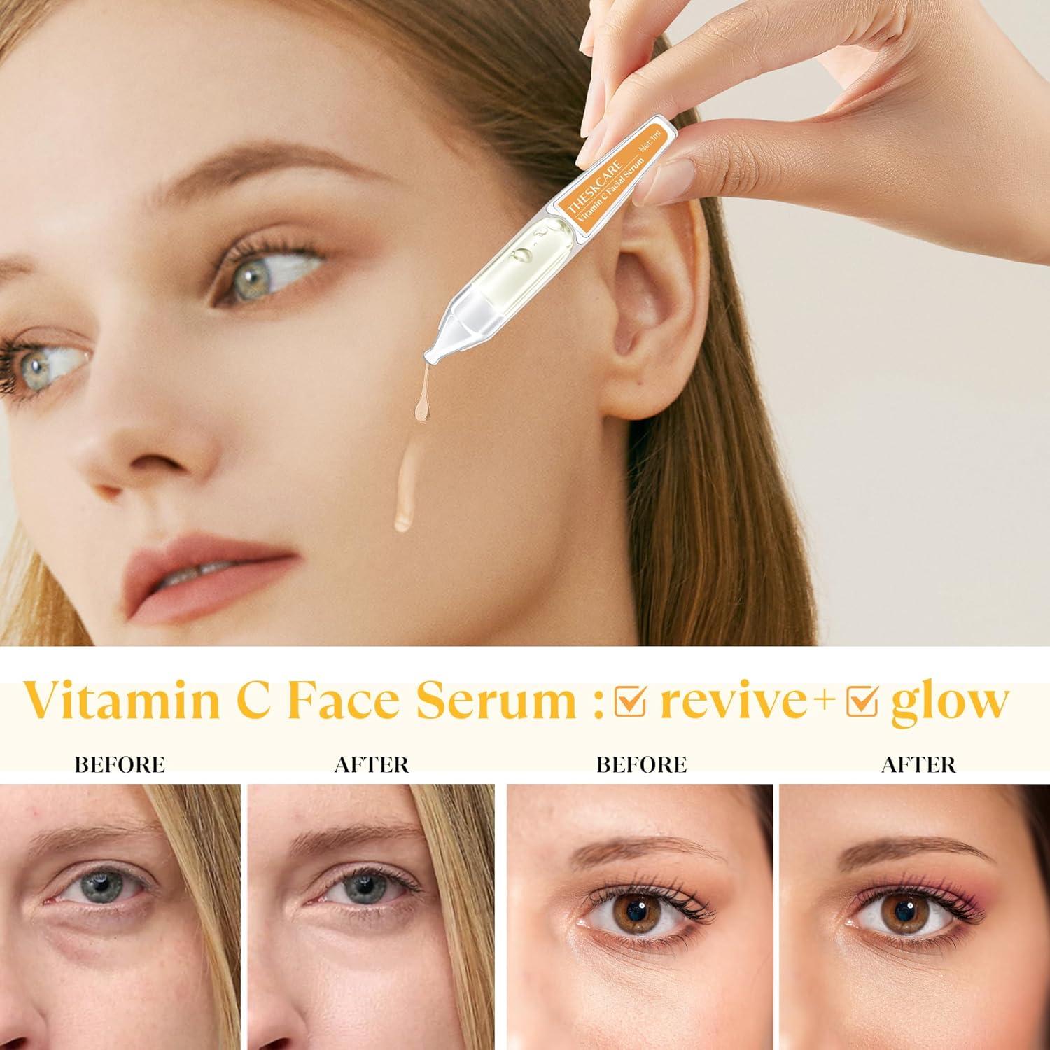 Buy Vitamin C Face Serum with Hyaluronic Acid & Niacinamide - Anti-Aging  Hydrating 30 Ampoules for Glowing Skin & Dark Spots | Buy Now with Express  International Delivery | GoSupps.com