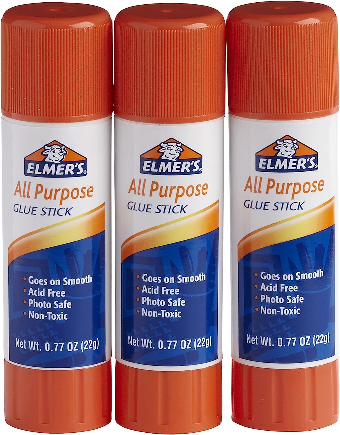 Elmer's Washable Liquid School Glue and Disappearing Purple Elmer's School  Glue Stick Bundle (Big)