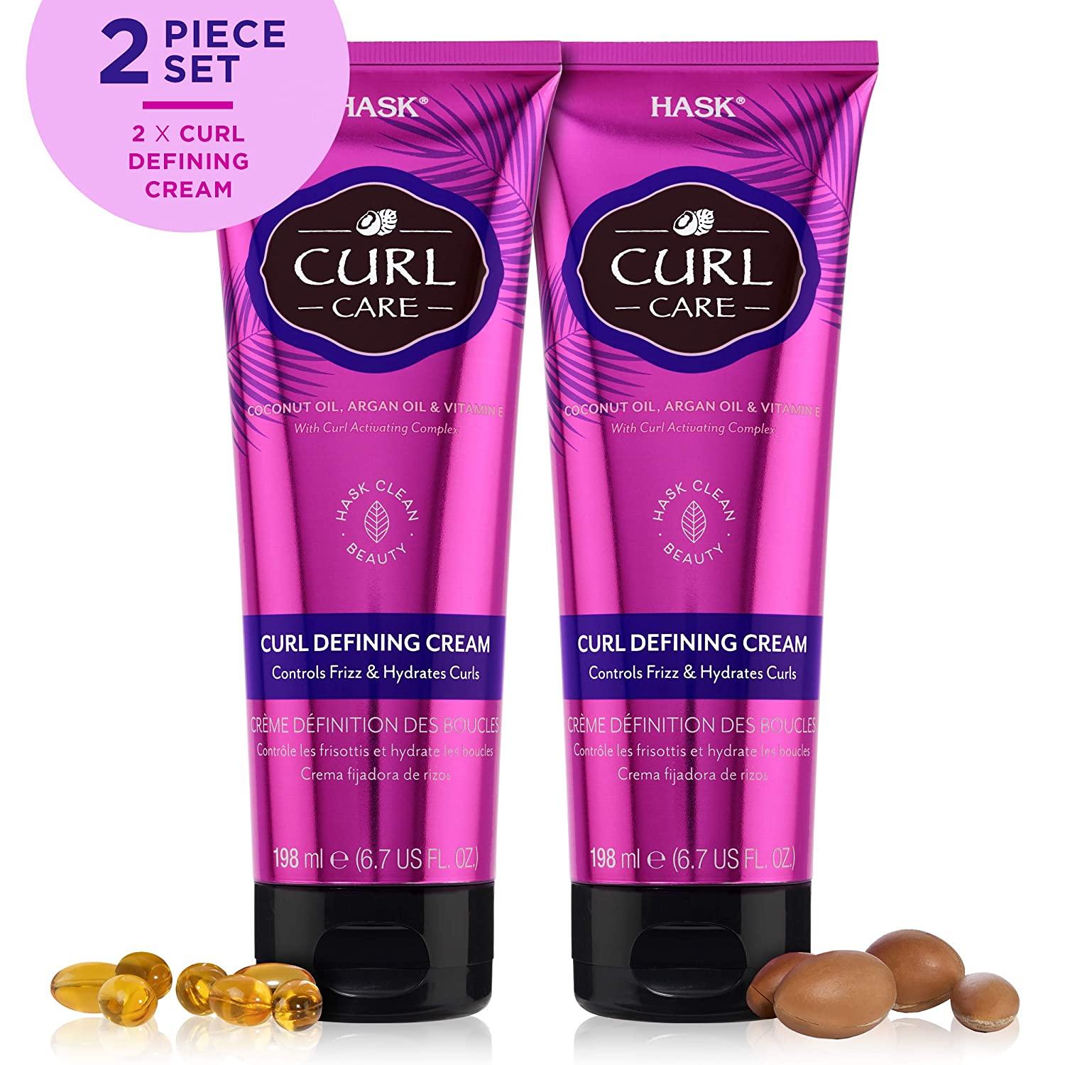 HASK CURL CARE Curl Defining Cream 2 Piece Bundle vegan formula