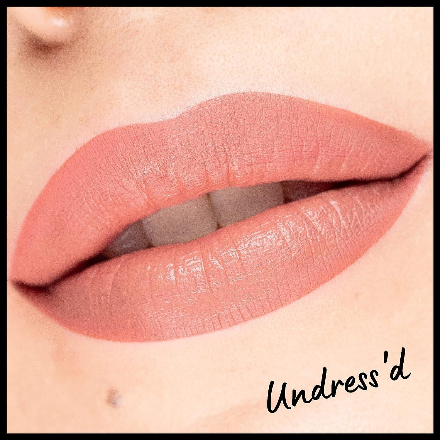 NYX PROFESSIONAL MAKEUP Lip Lingerie XXL Matte Liquid Lipstick - Undress'd  (Pink Nude) 01 Undress'd 0.13 Fl Oz (Pack of 1)