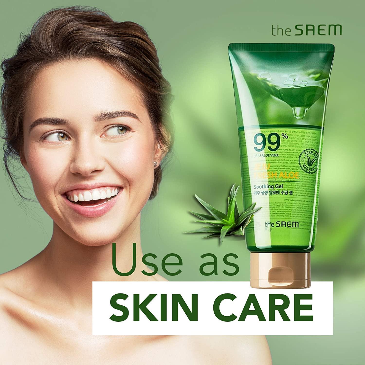 Saem Jeju Fresh Aloe 99% Aloe Vera Soothing Gel | 10.14 fl oz - Hydration &  Skin Relief | Buy Now with Express International Delivery | GoSupps.com