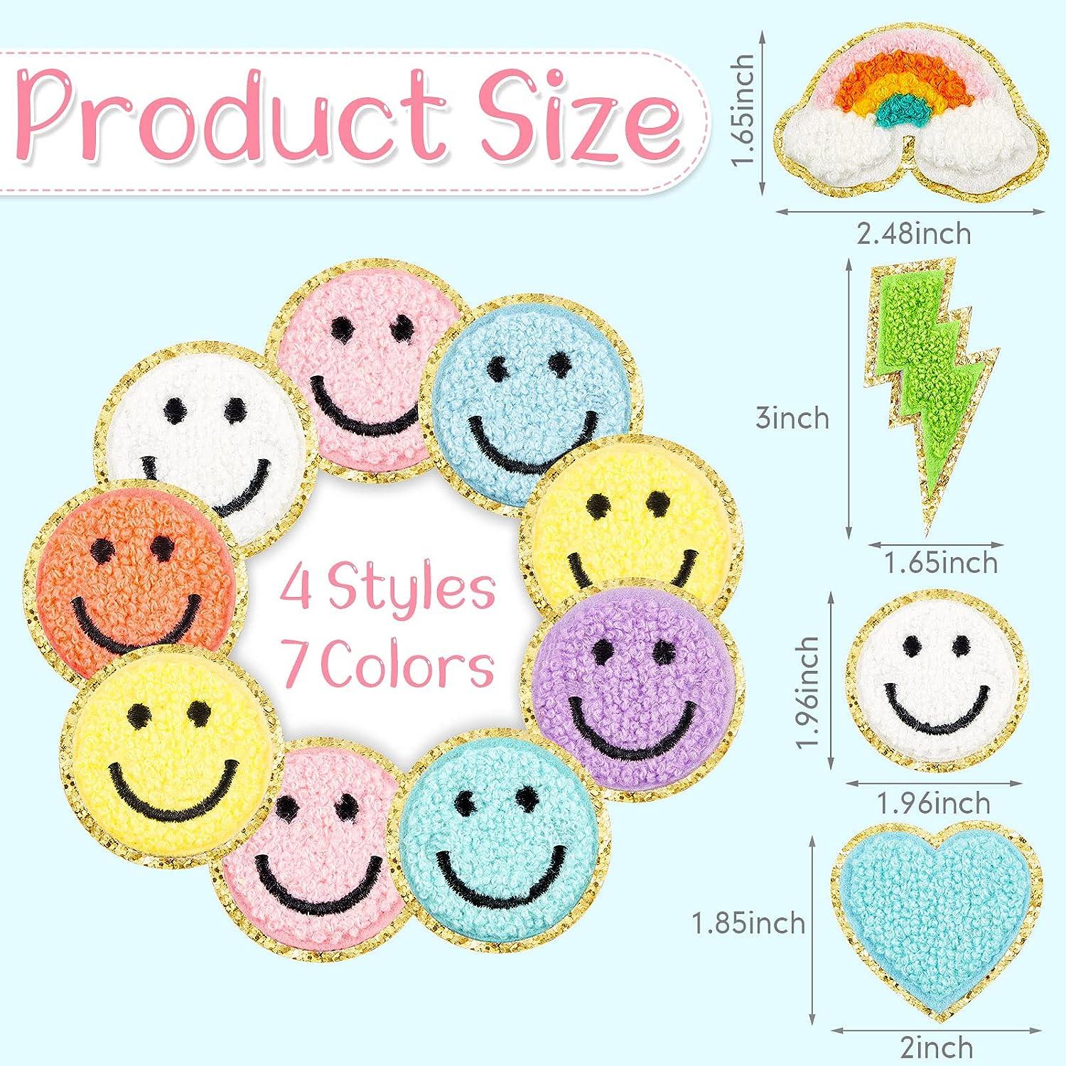 6 Pcs Rainbow Heart Patches, Colorful Heart Iron on Patches Heart Applique  Patches for Sewing Embroidery Backpacks Jackets Clothing Repair(White