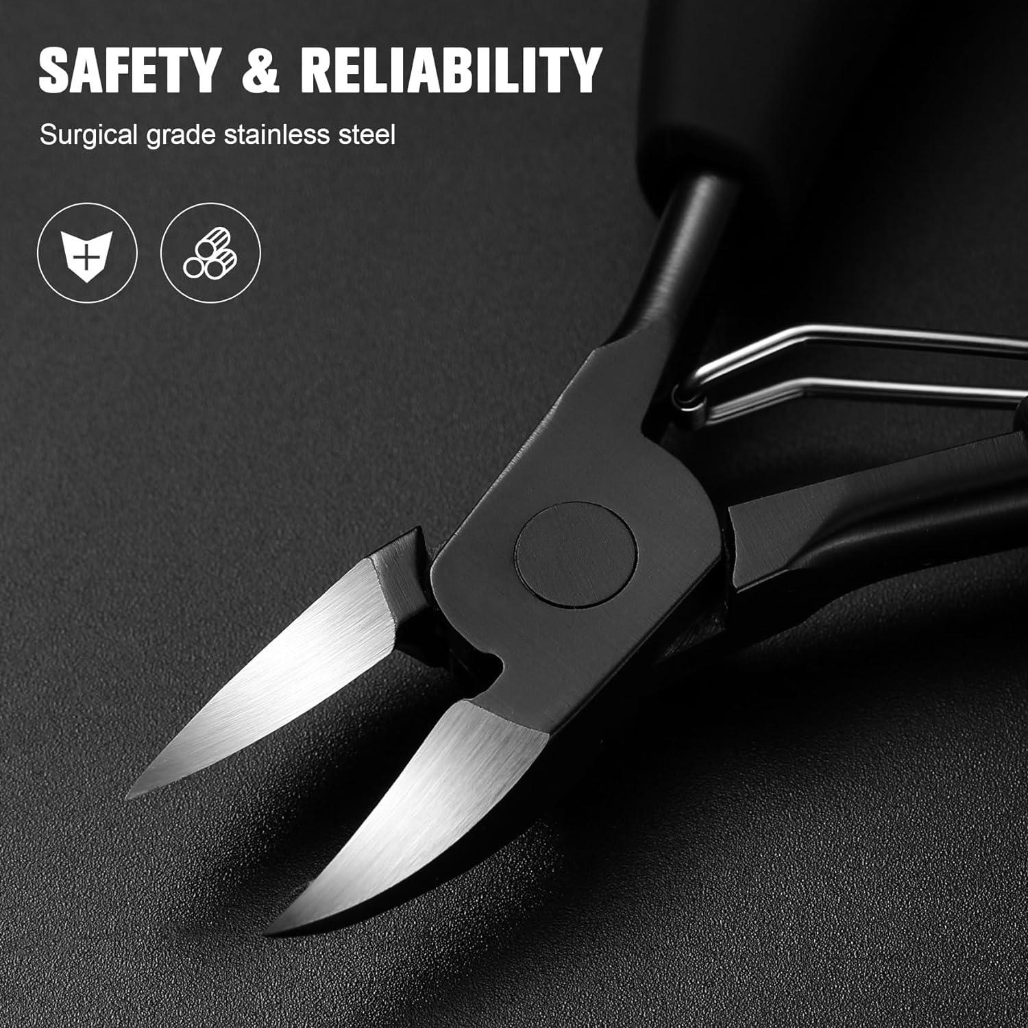 BEZOX Precision Toenail Clippers for Thick or Ingrown Toenails Podiatrist Professional Large