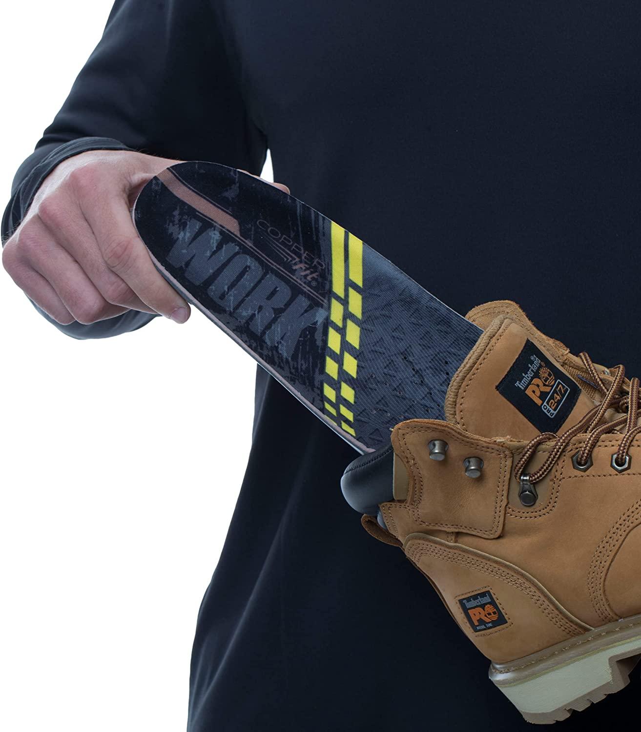 Copper Fit Men's Heavy Duty Insoles for All Day Standing Support