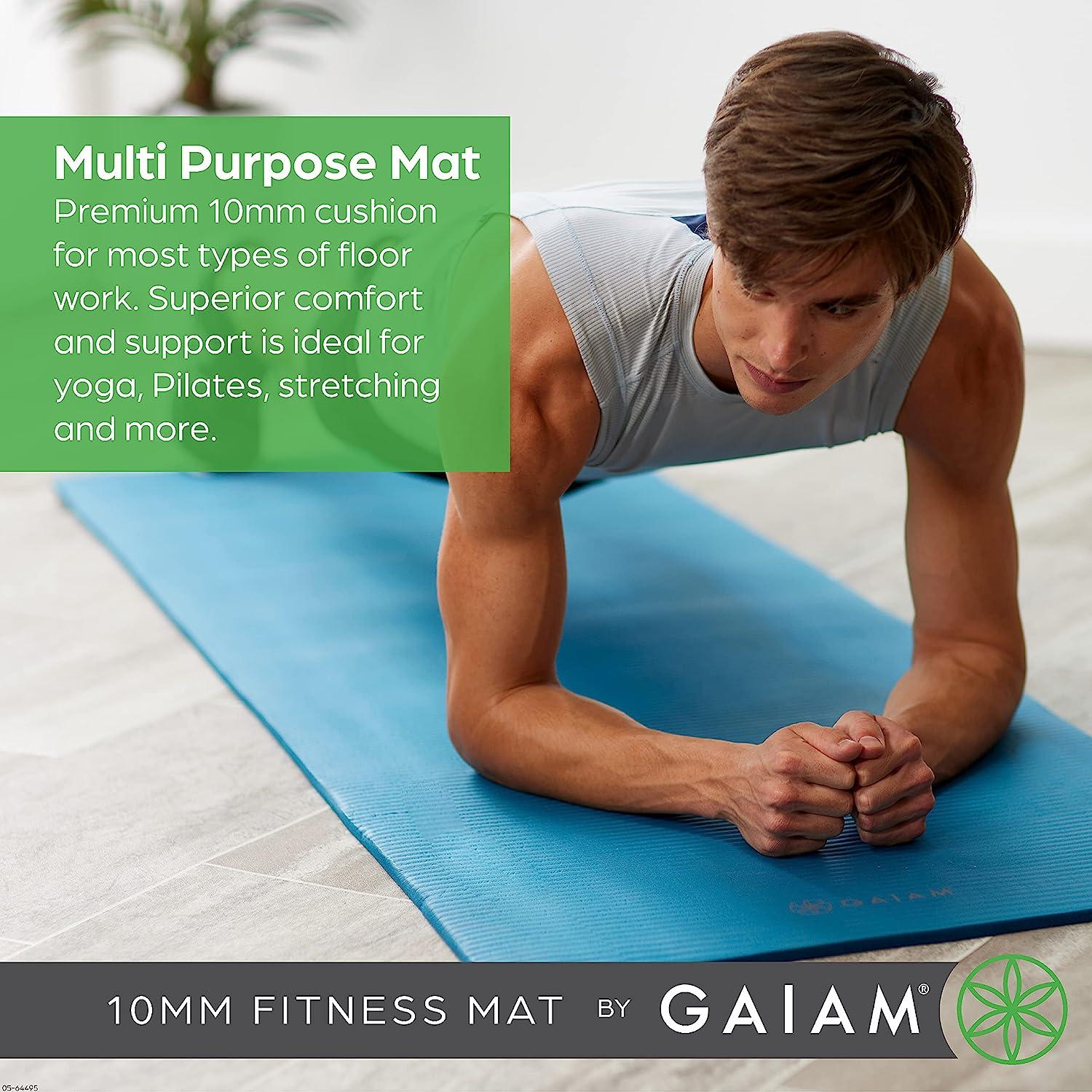 Buy Gaiam Essentials Fitness Mat & Sling (10mm) online for sale at