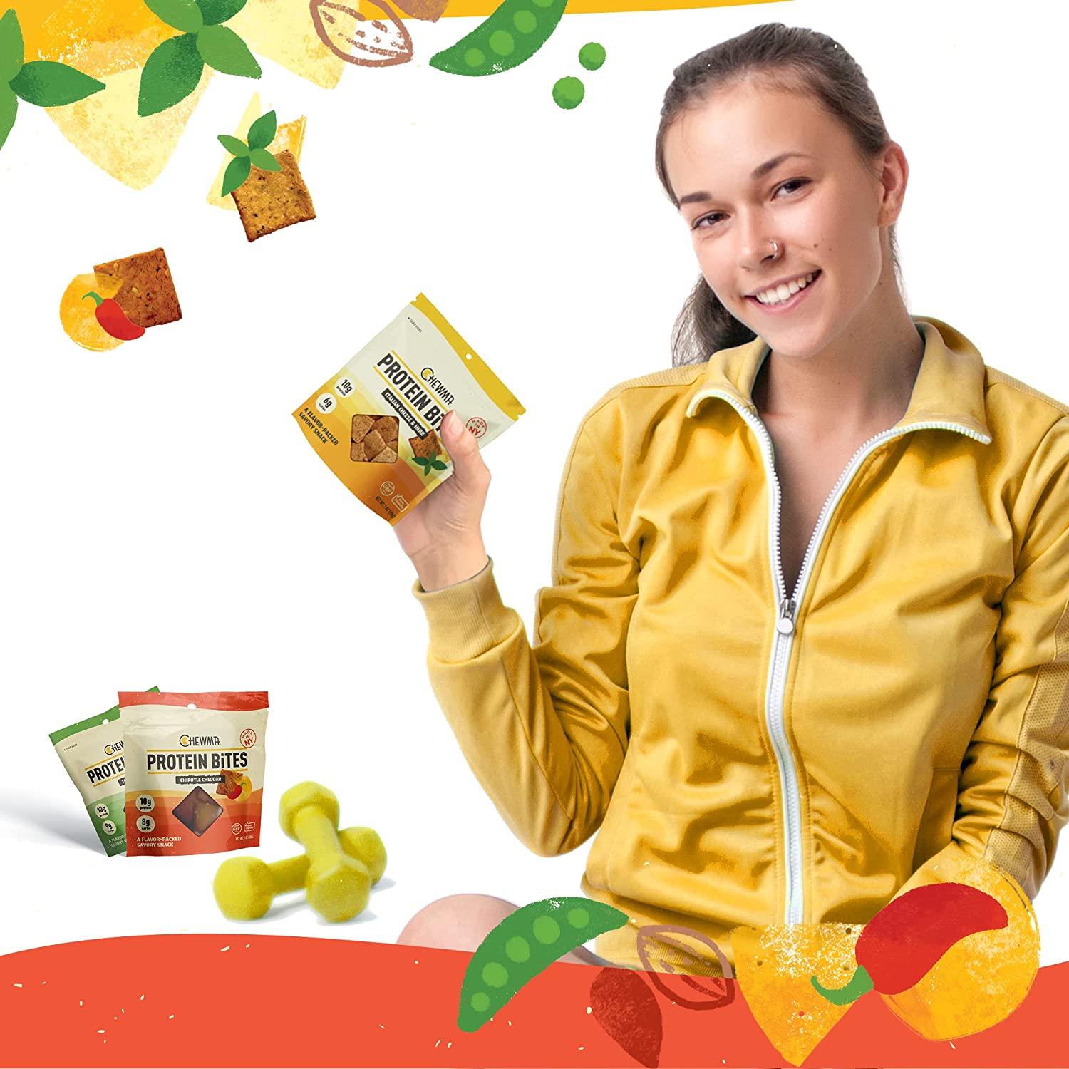 Chewma Protein Bites Variety Pack Low Carb 10g Protein Plant Based