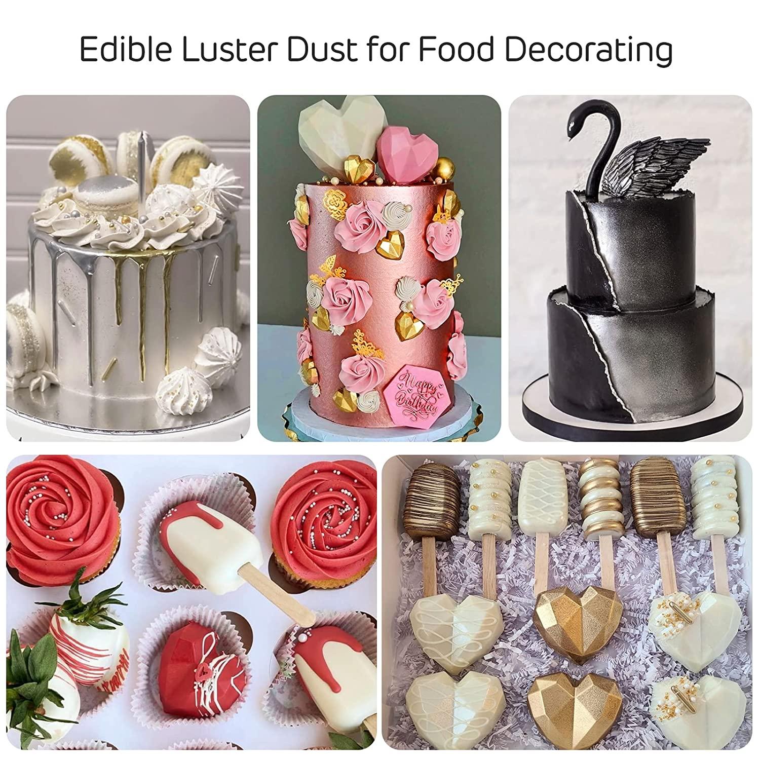 Red Edible Luster Dust 10 Grams, Food Grade Cake Luster Dust Tasteless