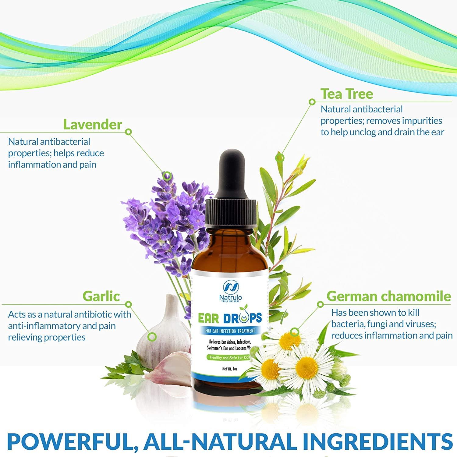 Natrulo Natural Ear Drops for Ear Infection Treatment Homeopathic