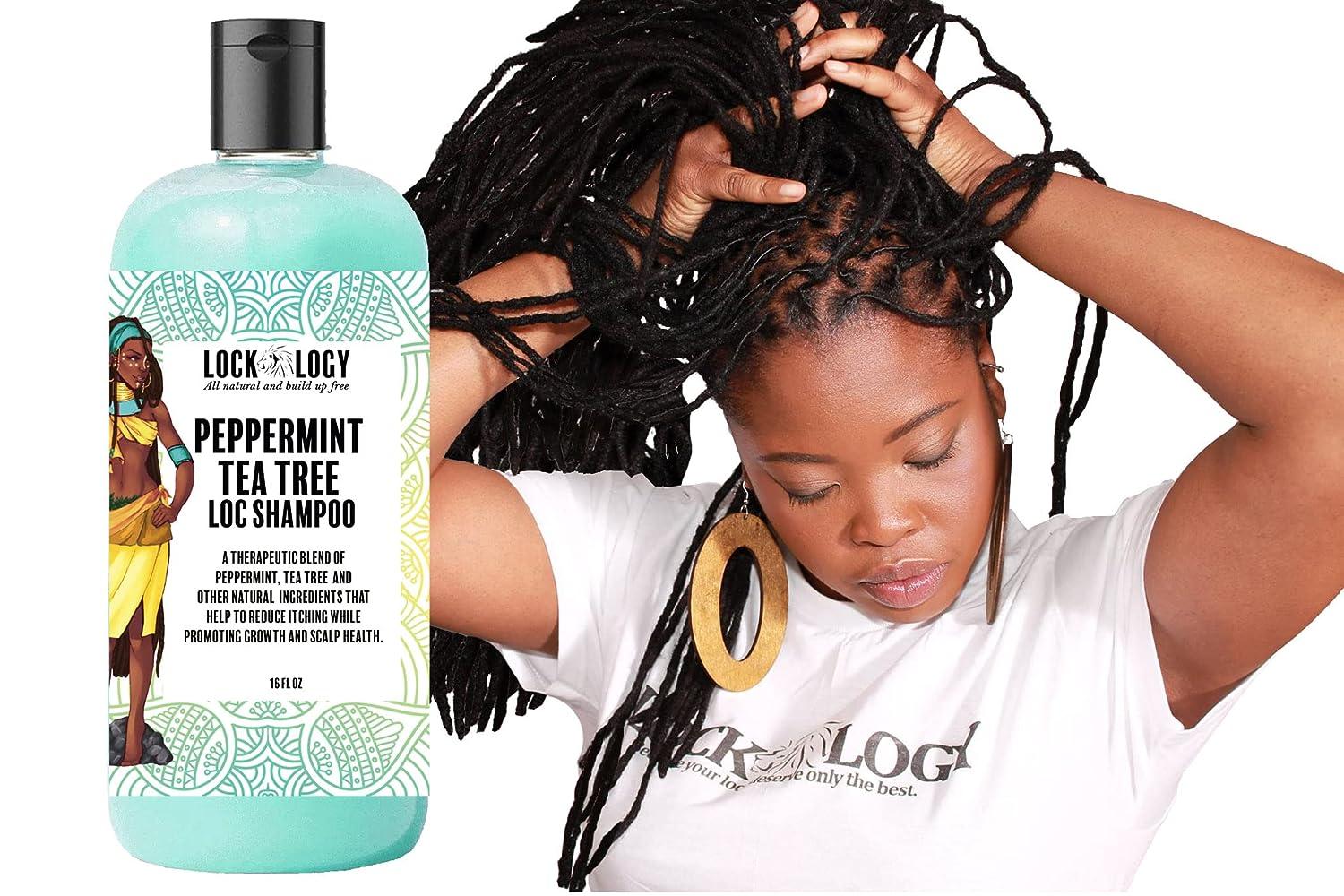 Lockology Dreadlock Shampoo with Peppermint Tea Tree Organic Loc Shampoo  For Dreads