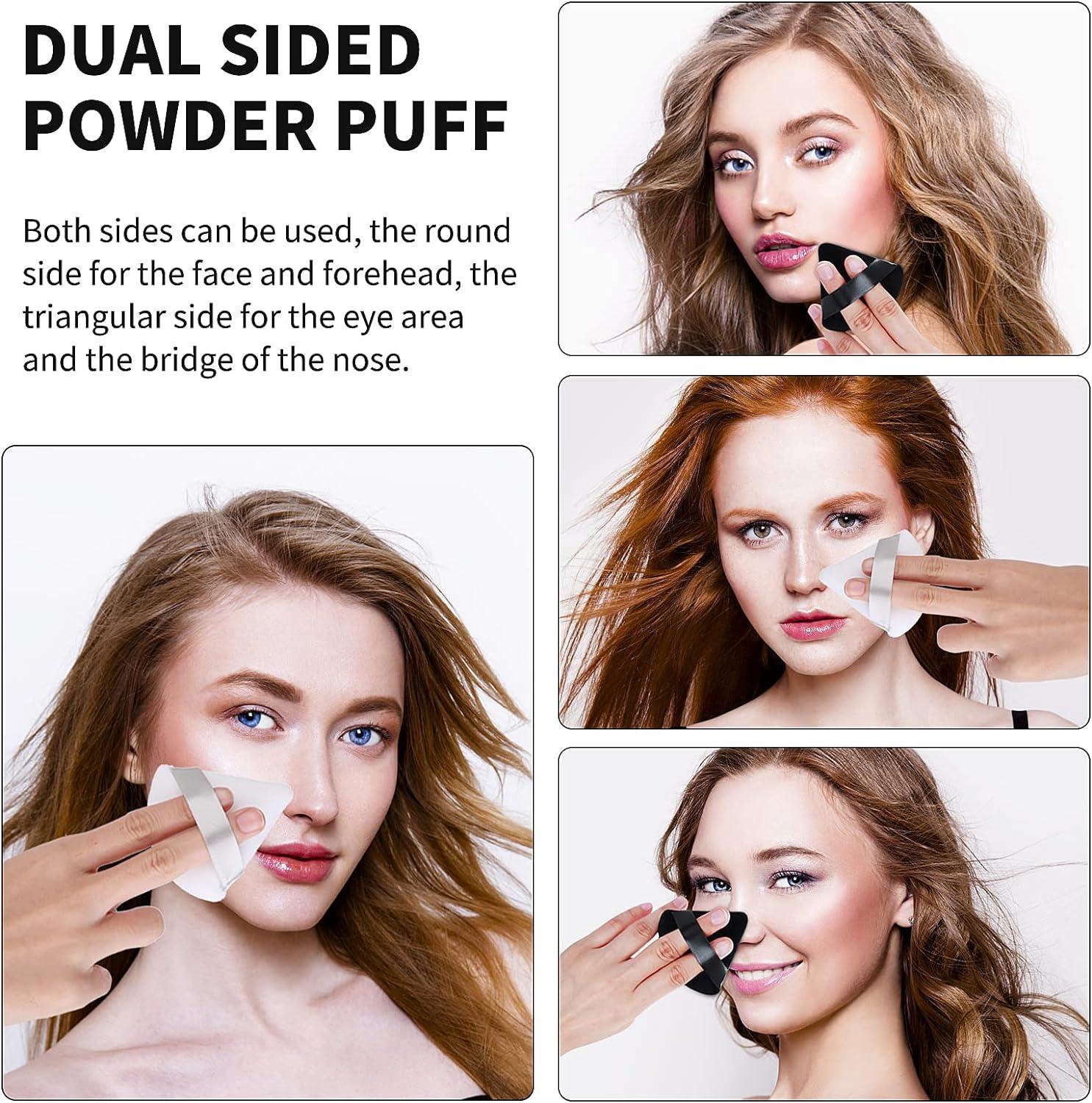 Sibba 4-Piece Triangle Powder Puffs Set for Face & Body | Soft Plush ...