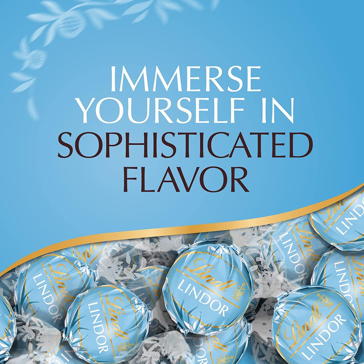 Lindt LINDOR Stracciatella White Chocolate Truffles 60 Count 25.4 oz