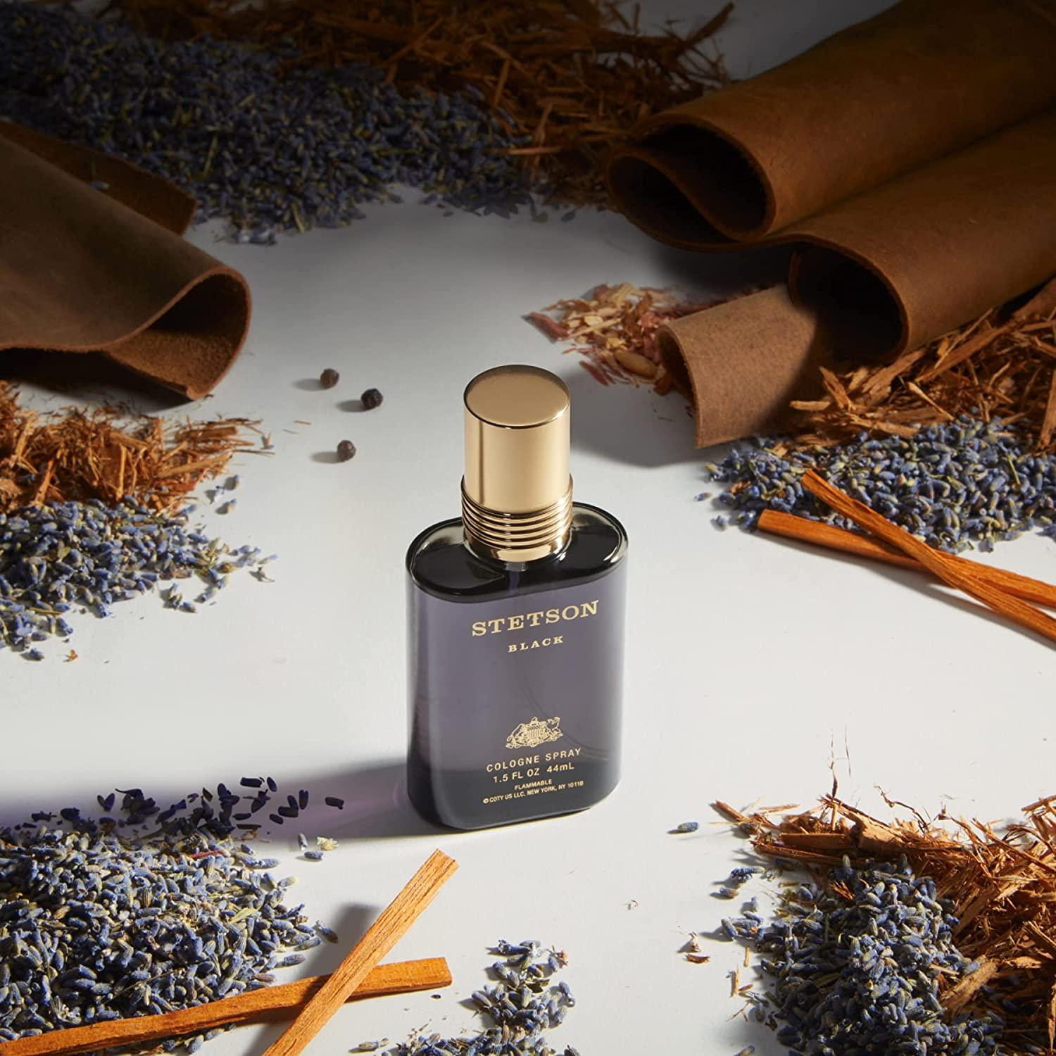 STETSON Black Cologne Spray for Men, Legendary Men's Cologne, A Bold