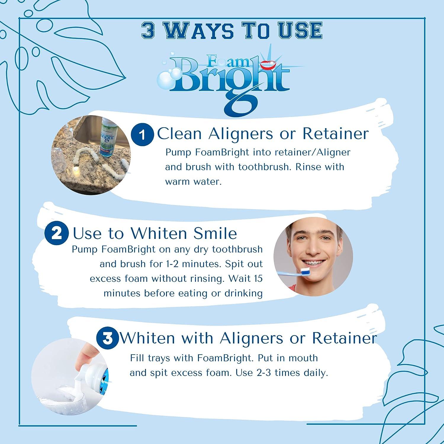 Retainer & Aligner Cleaner Foam Ideal for Invisalign, Teeth Whitening