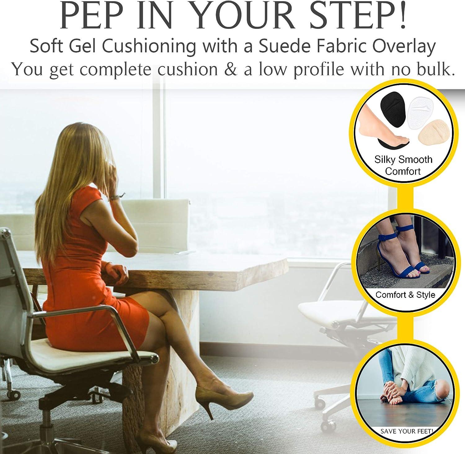 High Heel Cushions Ball of Foot Pads Non Slip Shoe Inserts Forefoot