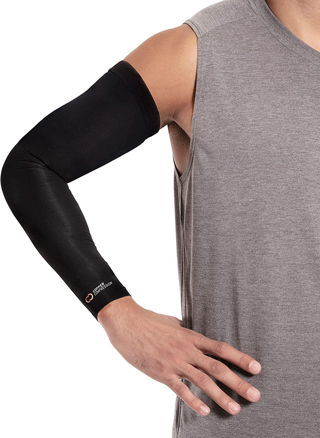 Copper Compression Arm Brace Copper Infused Sleeve for Arms, Forearm