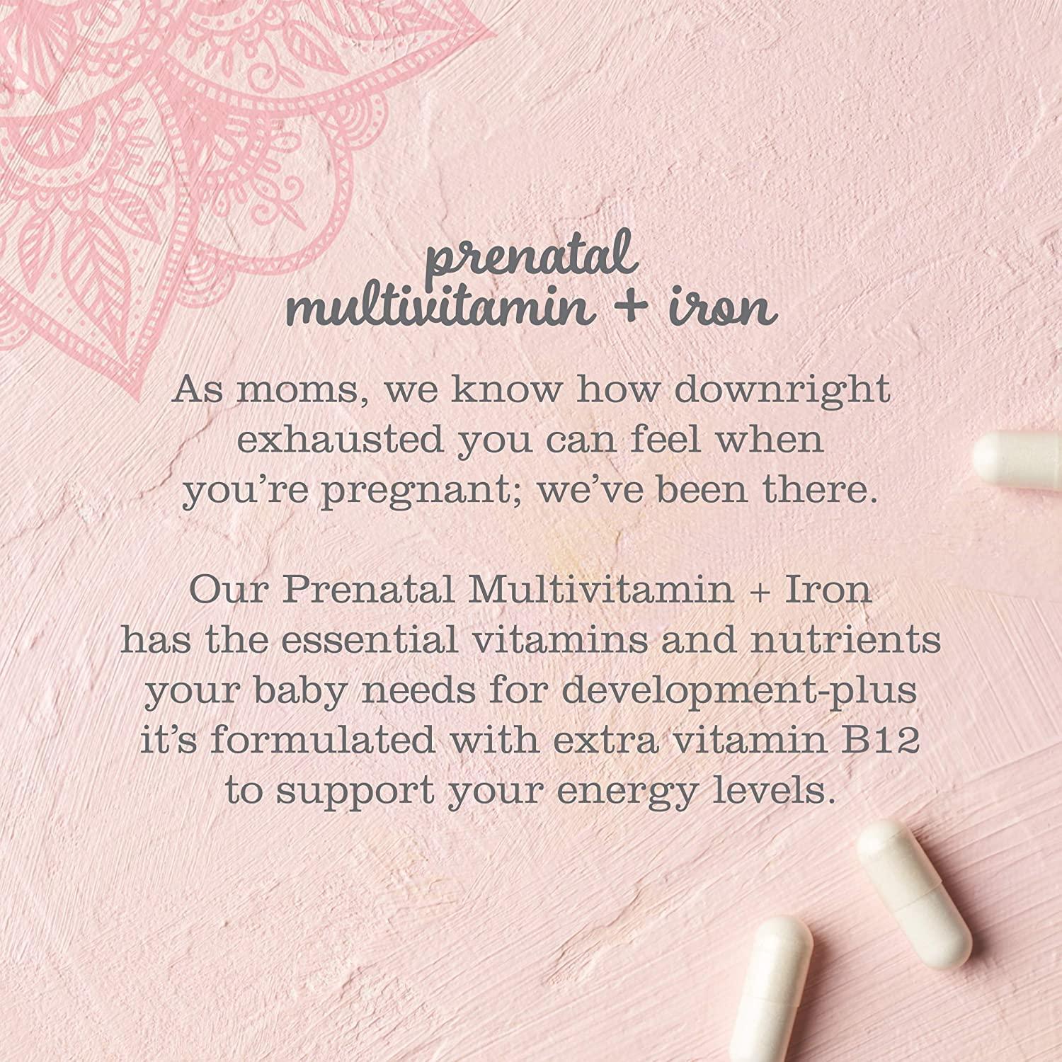 Mommy's Bliss Prenatal Multivitamin with Iron and Folic Acid Supports