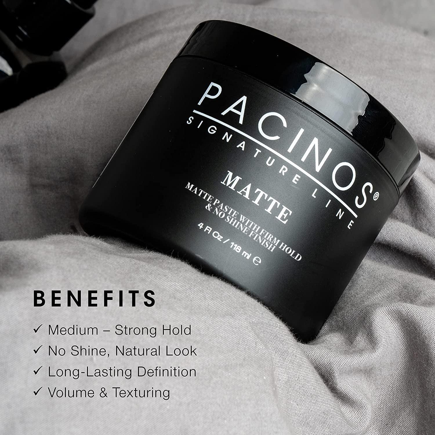 Pacinos Matte Hair Paste - 4 Fl. Oz. | Strong Hold Styling Paste for ...