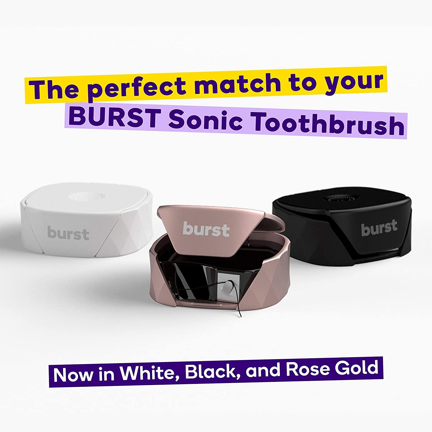 BURST Refillable Dental Floss Set with Juniper Berry Aroma, Vegan