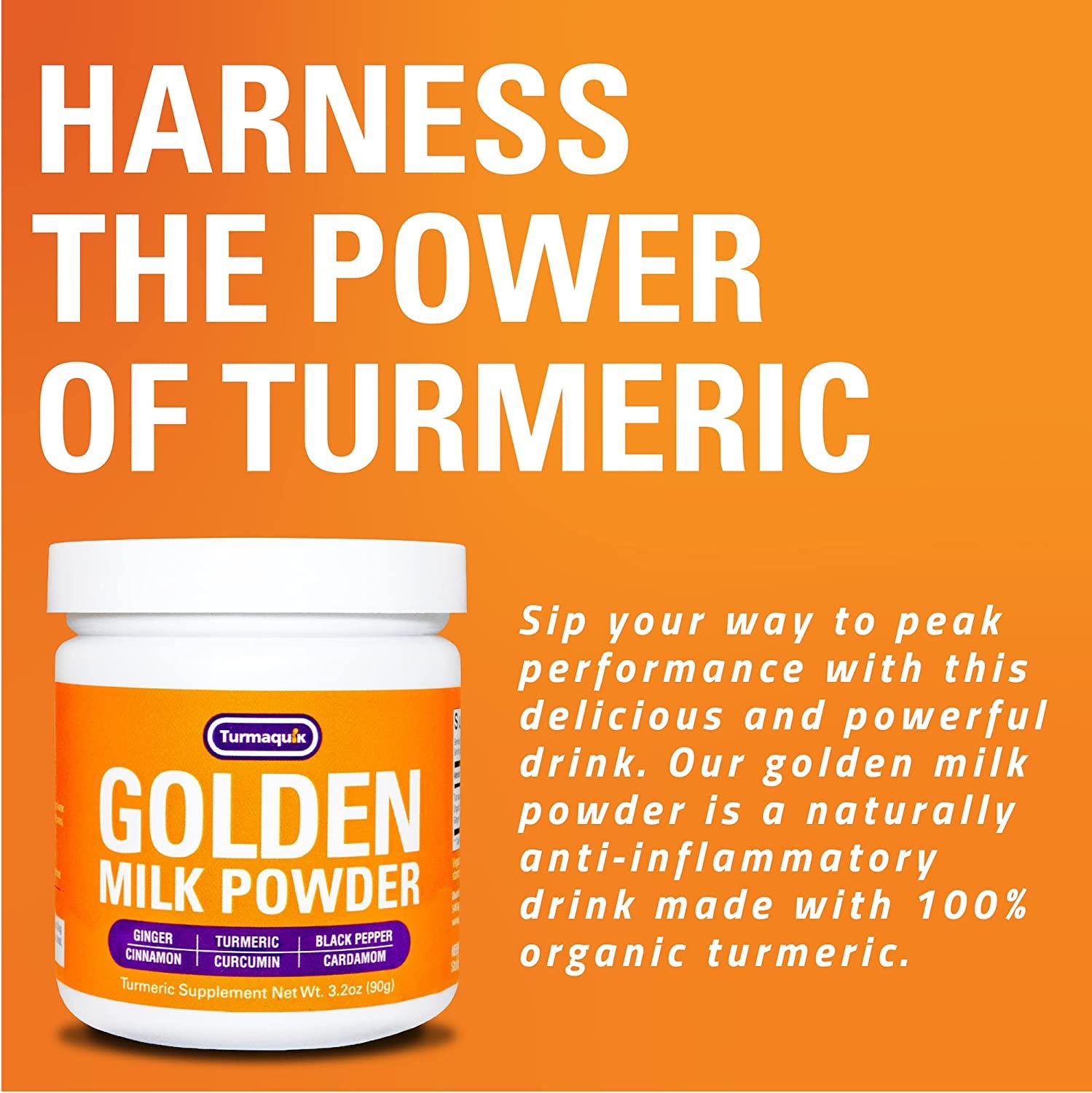 Turmaquik Organic Golden Milk Turmeric Latte (90 Servings) with Ginger