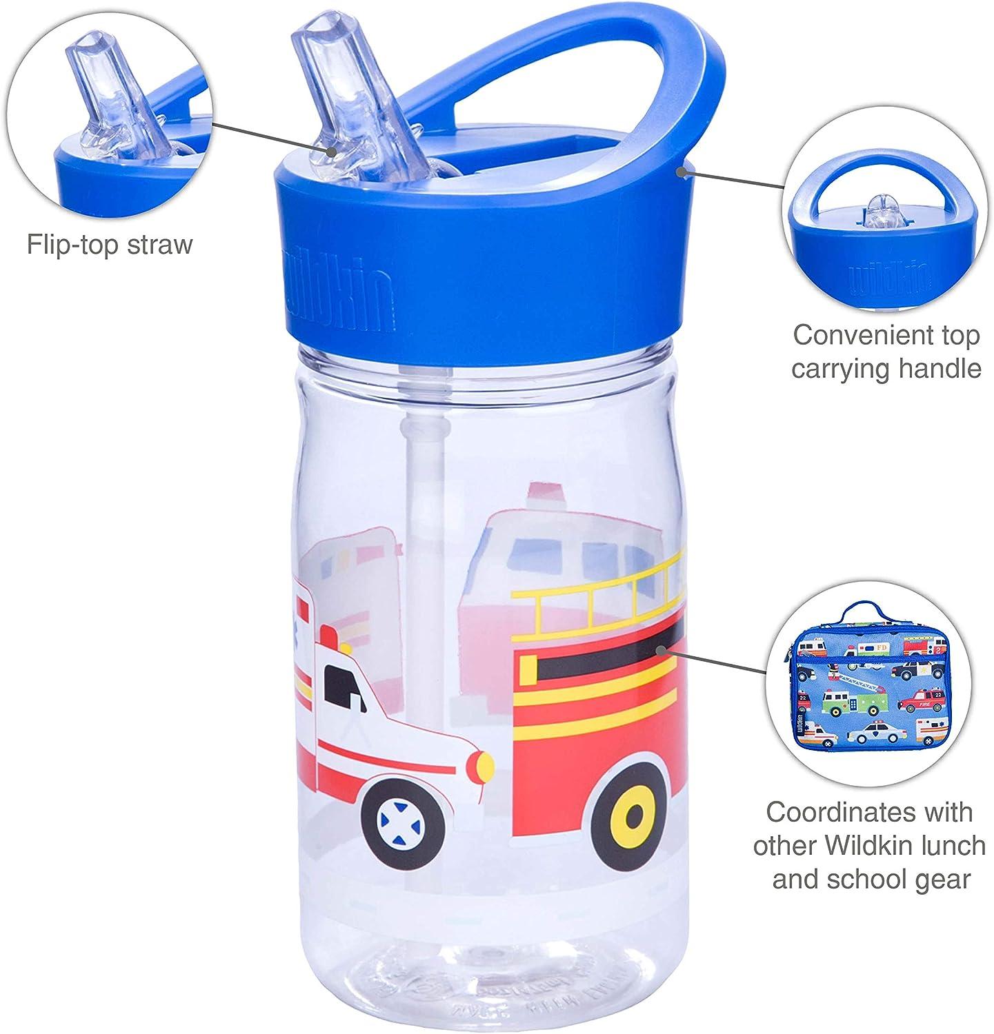 Wildkin Kids Reusable 16 Ounce Water Bottle for Boys and Girls