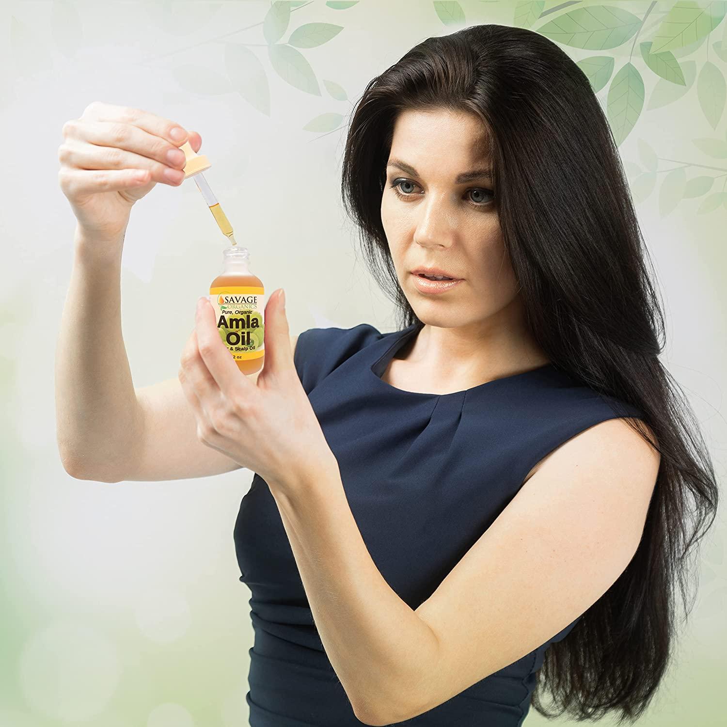 Organic Amla Oil by Savage Organics – 100% Pure Cold Pressed Hair