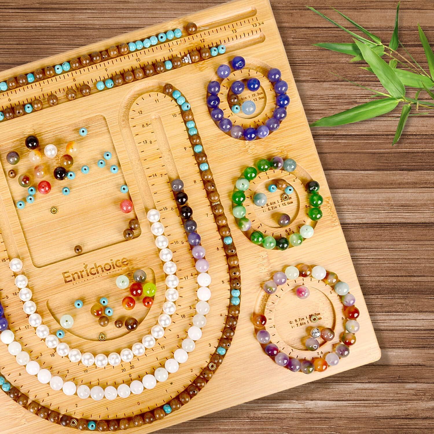 Enrichoice New Bamboo Combo Beading Board for Jewelry Bracelet