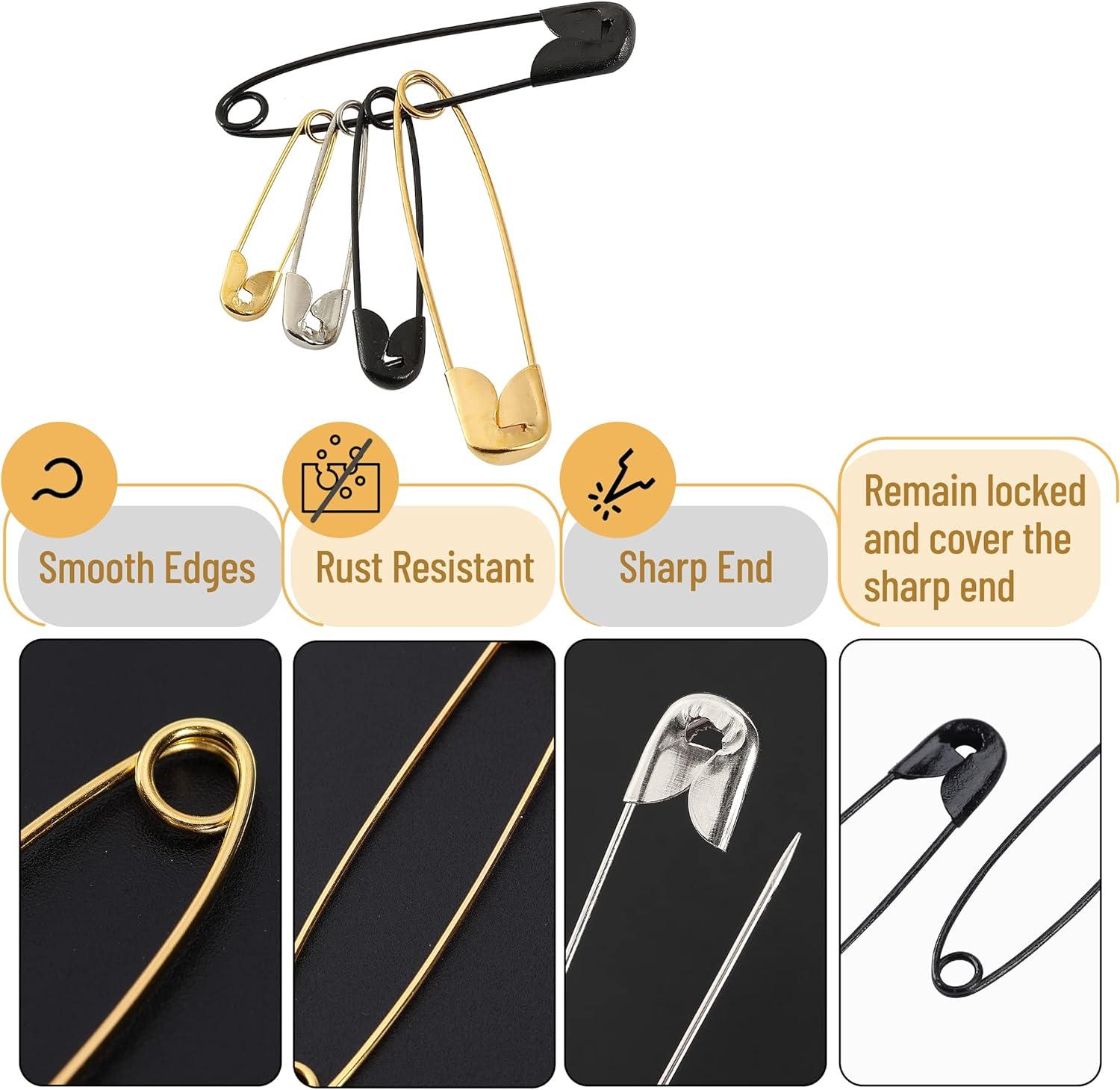 Mr. Pen- Safety Pins, Safety Pins Assorted, Assorted Color Safety Pins,  Safety Pin, Small Safety Pins, Safety Pins Bulk, Large Safety Pins, Safety