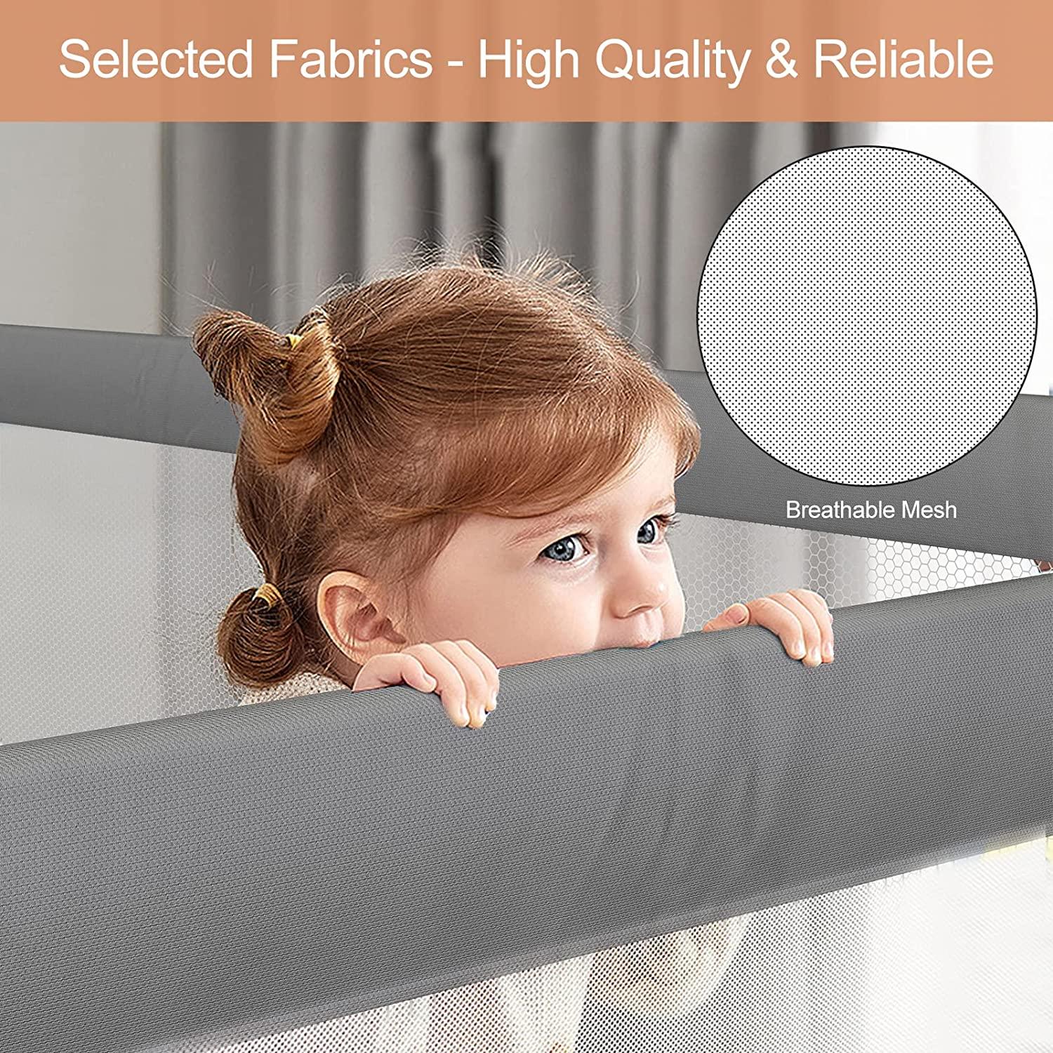 UMOMO Bed Rail for Toddlers, 76in Extra Long, Portable Safety Bed