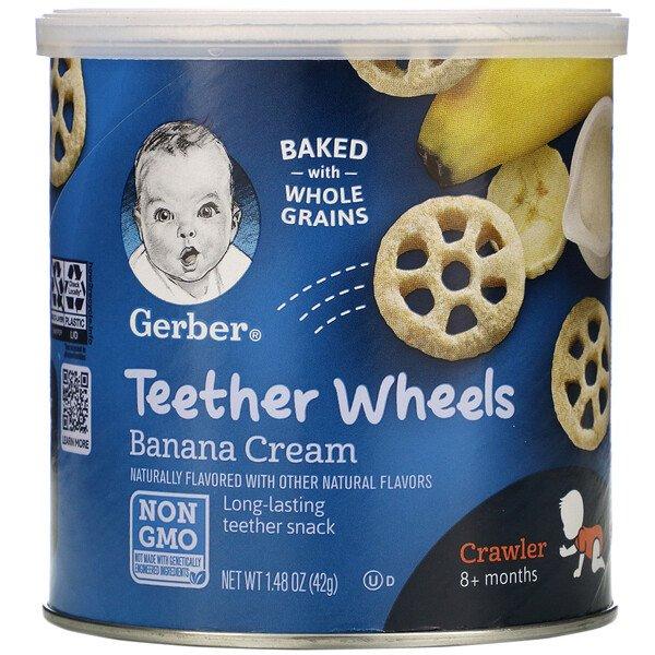 Gerber Teether Wheels 8 Months Banana Cream 1.48 oz 42 g