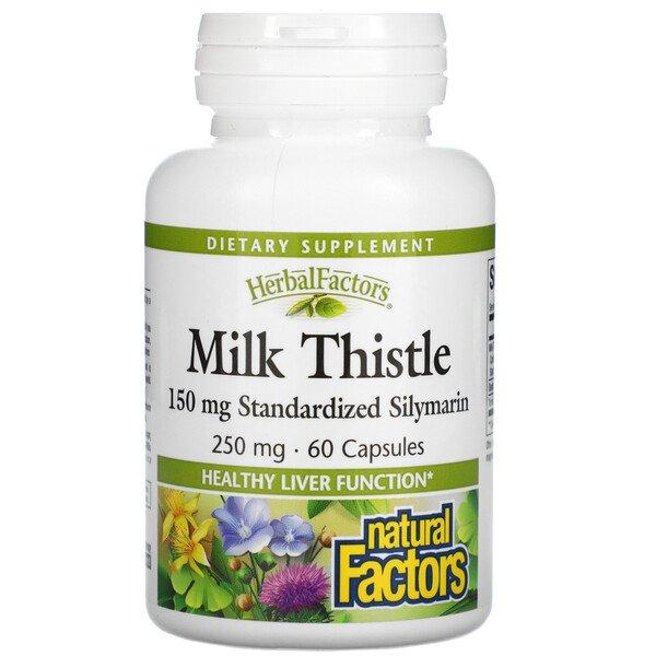 Natural Factors Herbal Factors Milk Thistle 250 mg 60