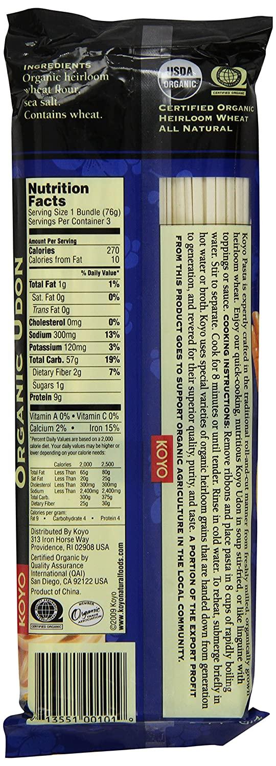 Koyo Noodlesudon, 8Ounce Units (Pack of 12) Udon Noodles 8 Ounce