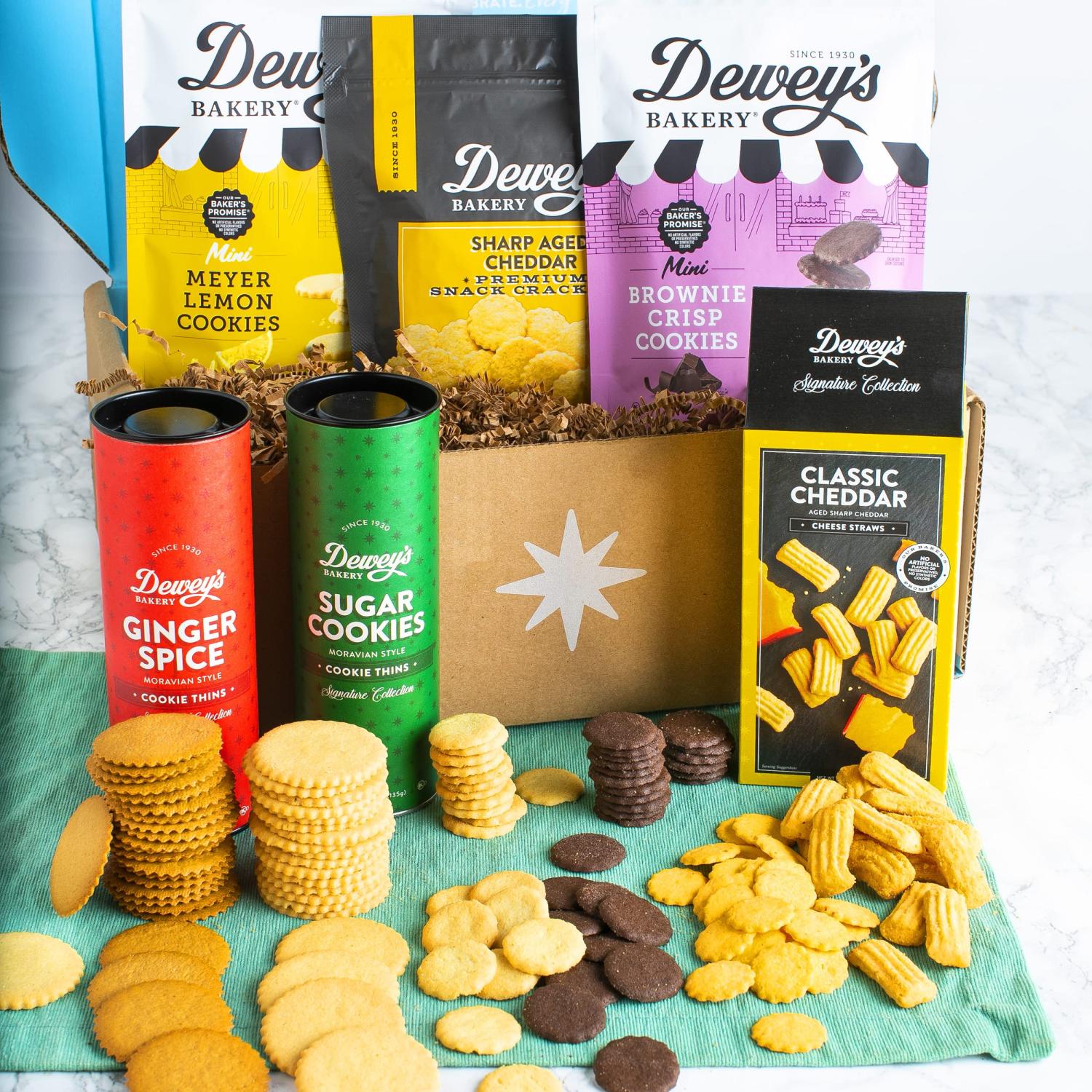 Snacks Gift Basket By Dewey s Bakery Moravian Style Cookie Thins snacks-gift-basket-by-dewey-s-bakery-moravian-style-cookie-thins