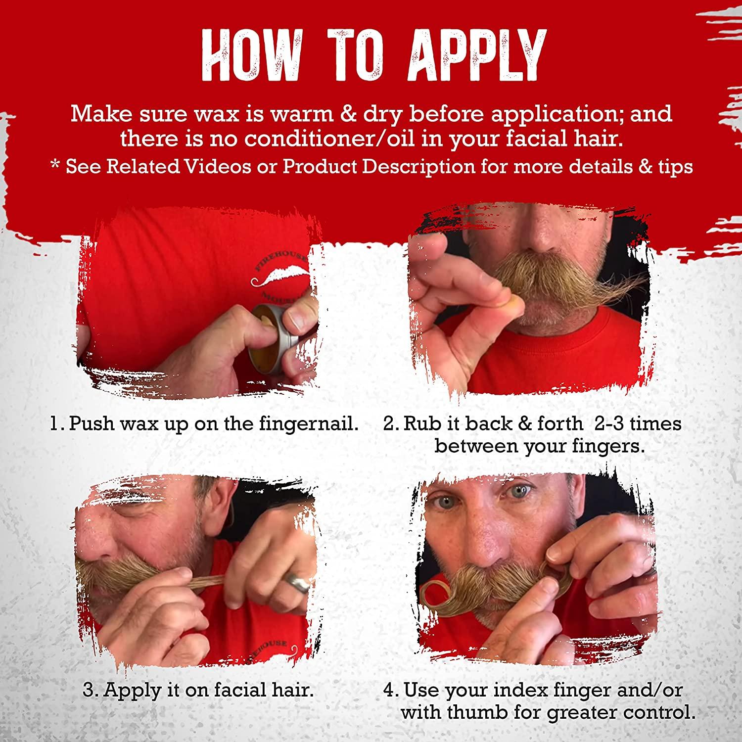 Firehouse Moustache Wax Wacky Tacky Strong AllWeather Mustache & Beard Wax (1 oz) Handmade