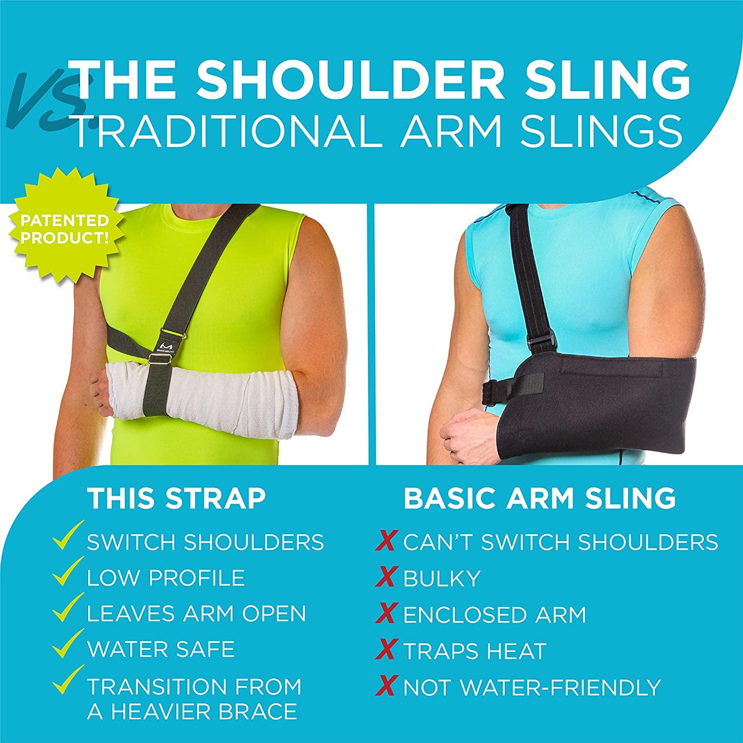 BraceAbility Shoulder Sling Patented Arm Support for Collarbone