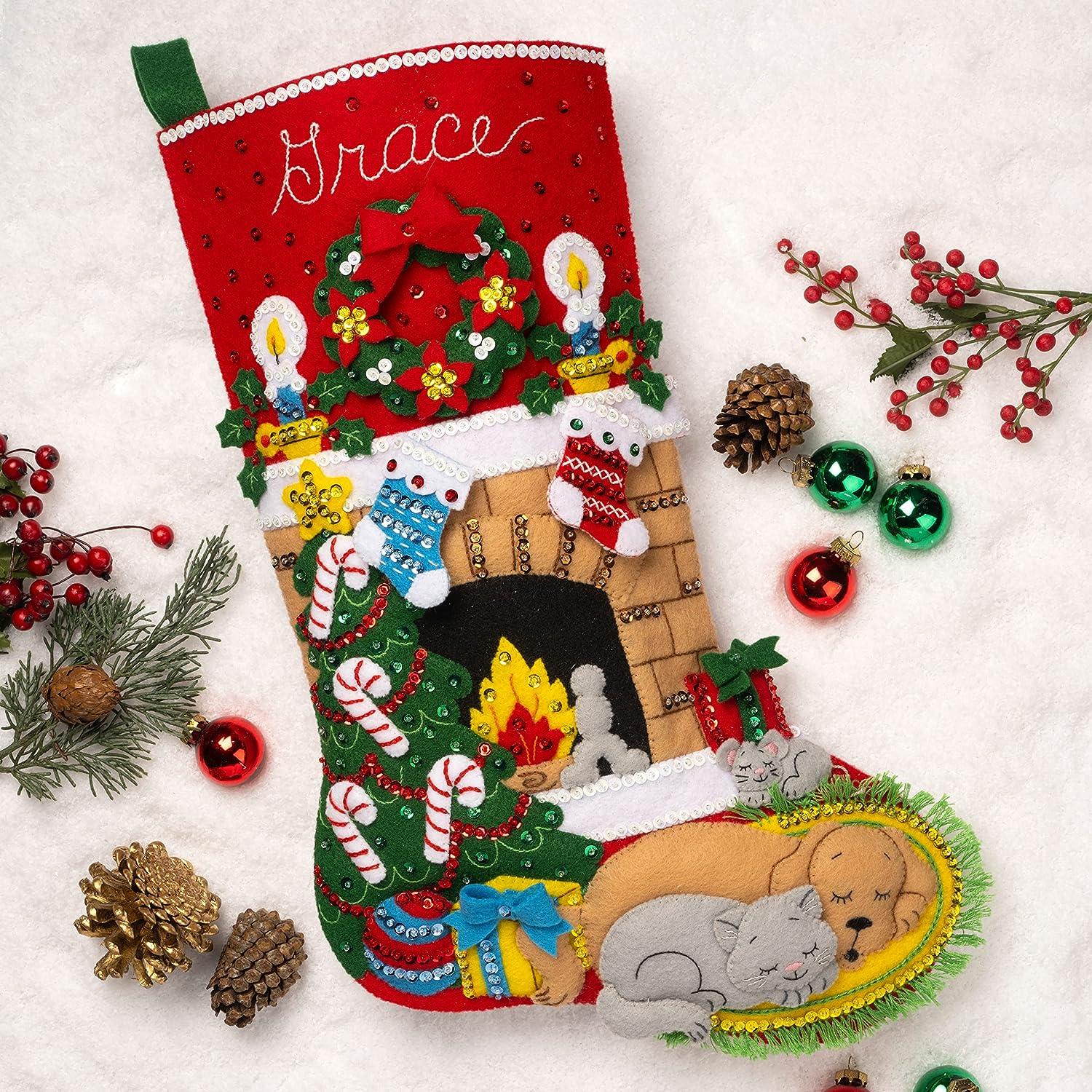 Bucilla Ho-ho-ho Santa 18 Felt Christmas Stocking Kit 86171, Presents,  Gifts DIY 