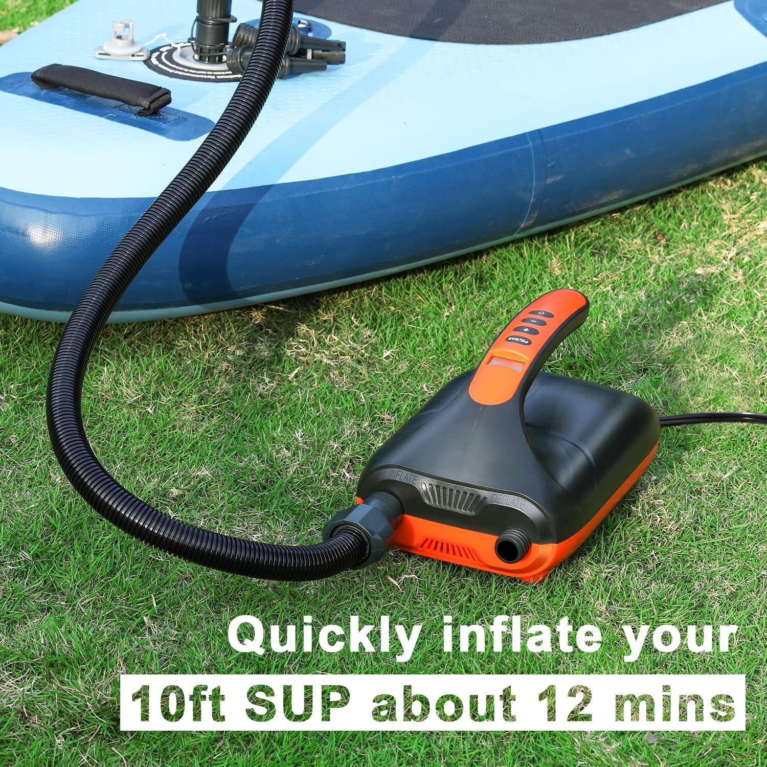 20PSI High Pressure SUP Air Pump, Dual Stage Inflation & Deflation Function  Paddle Board Pump, 12V DC Car Connector, for Inflatable Stand Up Paddle  Boards, Boats, Tent Kayaks 20PSI NEW