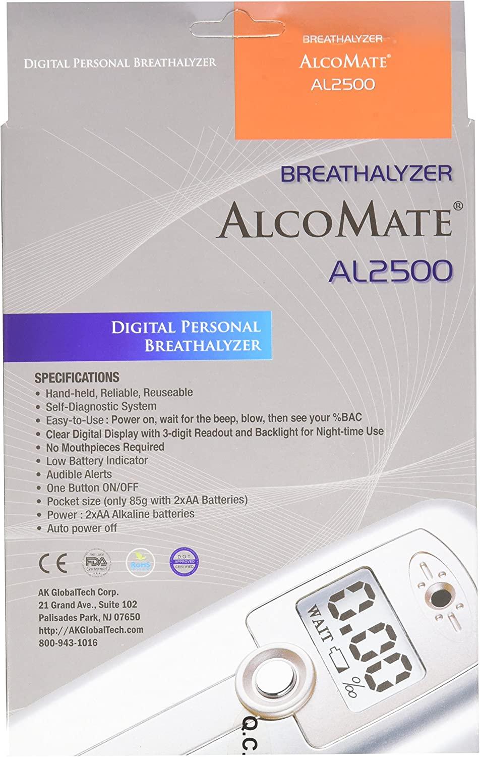 AL2500 Breathalyzer DOT Approved with Easy OneButton Operation