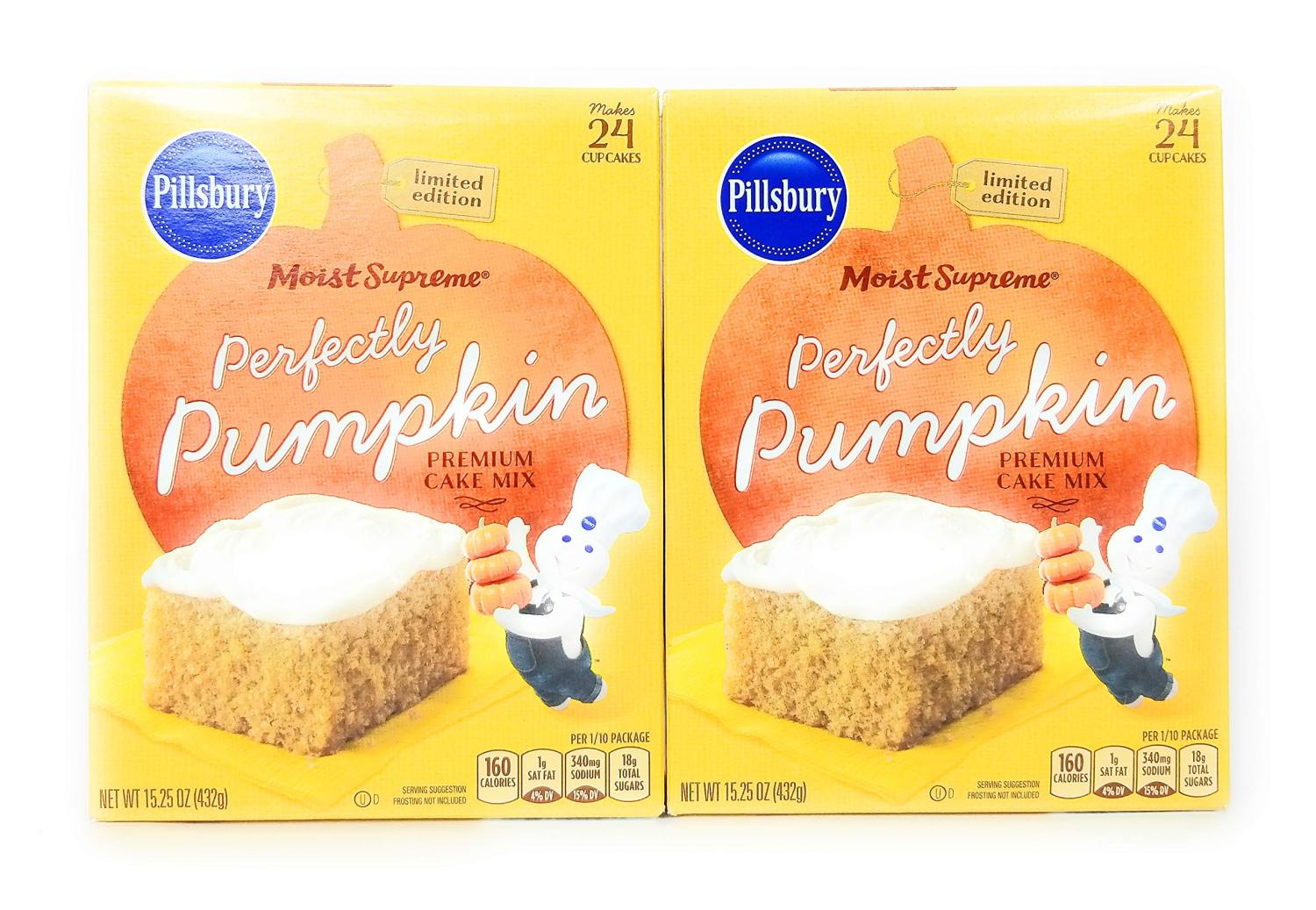 Pillsbury Moist Supreme Perfectly Pumpkin Cake Mix, 15.25 Oz. (2pack)