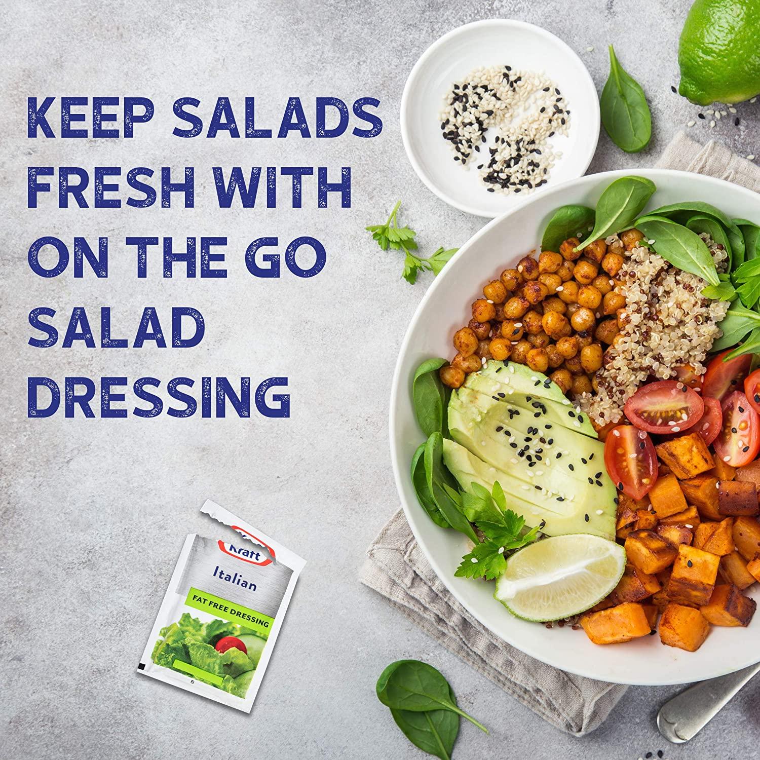 Kraft Fat Free Italian Single Serve Salad Dressing (60 ct Pack, 1.5 oz