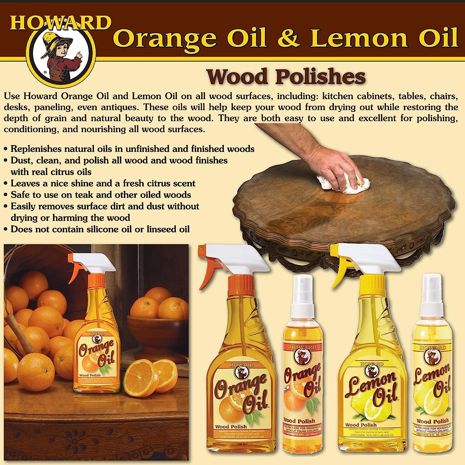 Howard LM0016 Lemon Oil Wood Polish, 16Ounce 16 oz