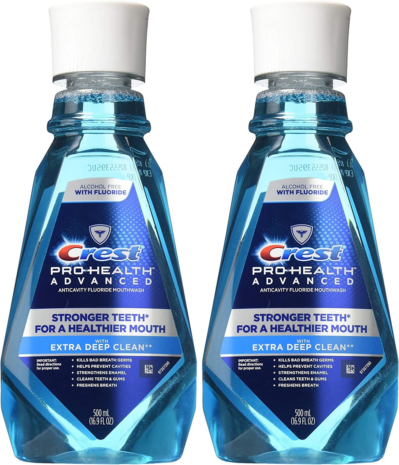 Crest Pro Health Advanced Mouthwash + Fluoride Alcohol Free 16.9 fl