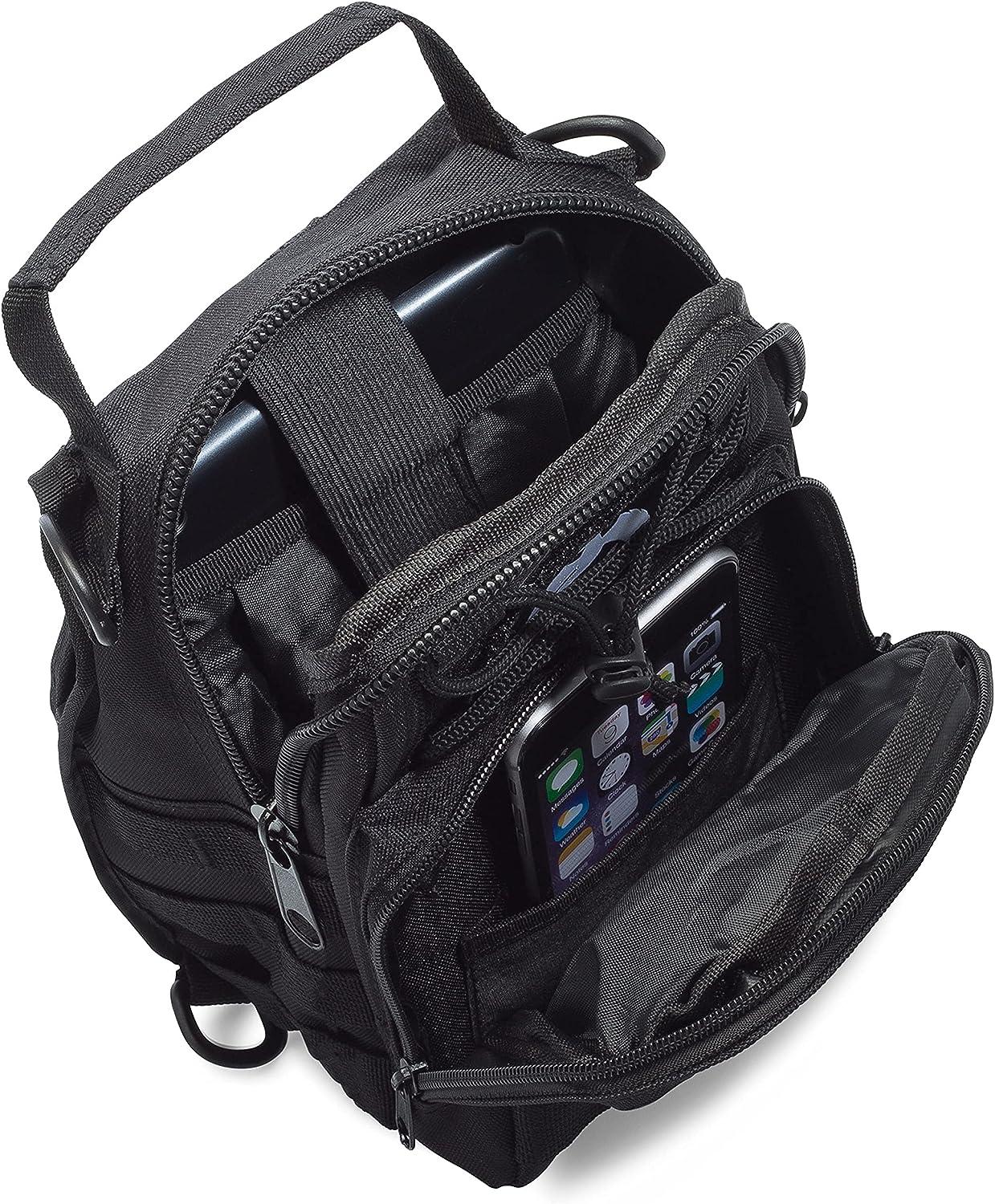 Mullet Dragon Tactical Sling Bag for Men Black EDC Small Backpack Molle Pack  Shoulder Mini Concealed Military Carry One Strap Go Bag for Diaper Fishing  Range Everyday Conceal