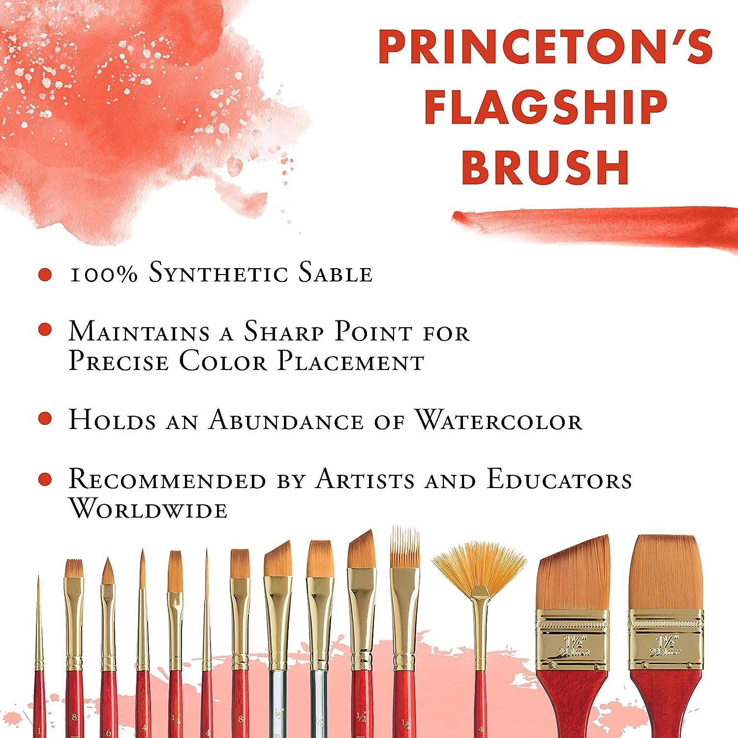 Princeton Series 4050 Synthetic Sable Watercolor Brushes 10 short
