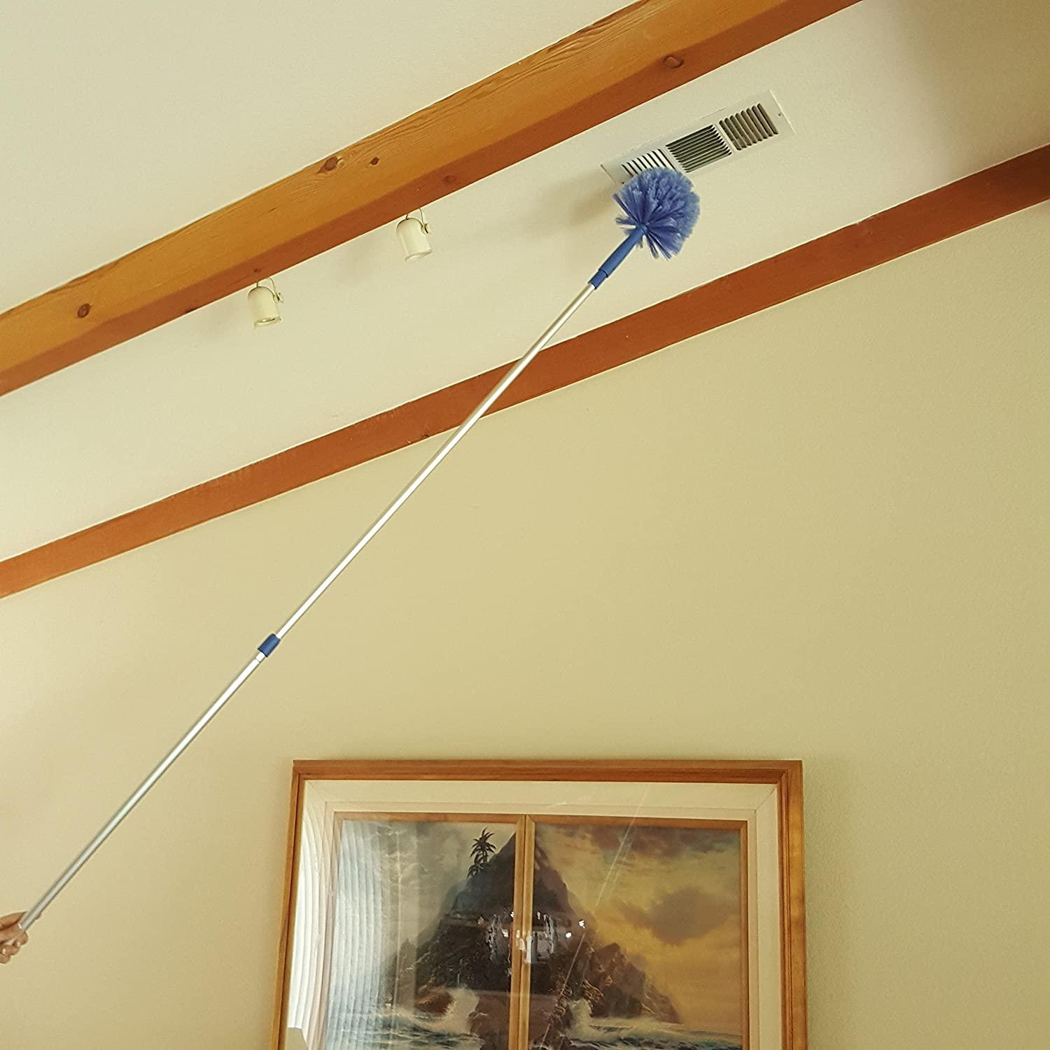 Cobweb Duster, Extendable Reach 20 feet, Ceiling Fan Duster 3Stage