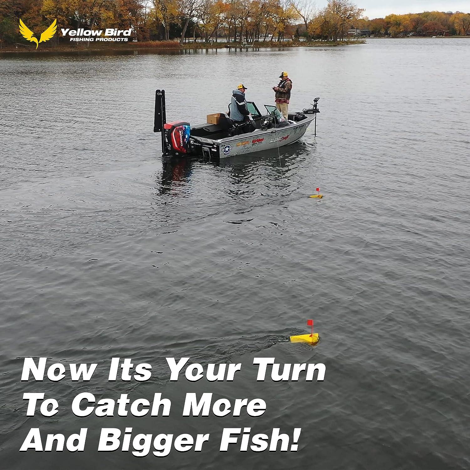 Yellow Bird Planer Board for Fishing - Available in 4 Sizes 08 Inch - (1)  Right