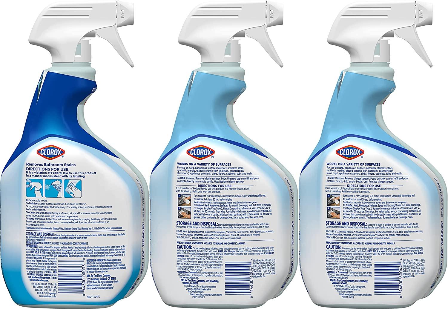 Clorox Disinfecting AllPurpose Cleaner 32 Oz and Disinfecting Bathroom