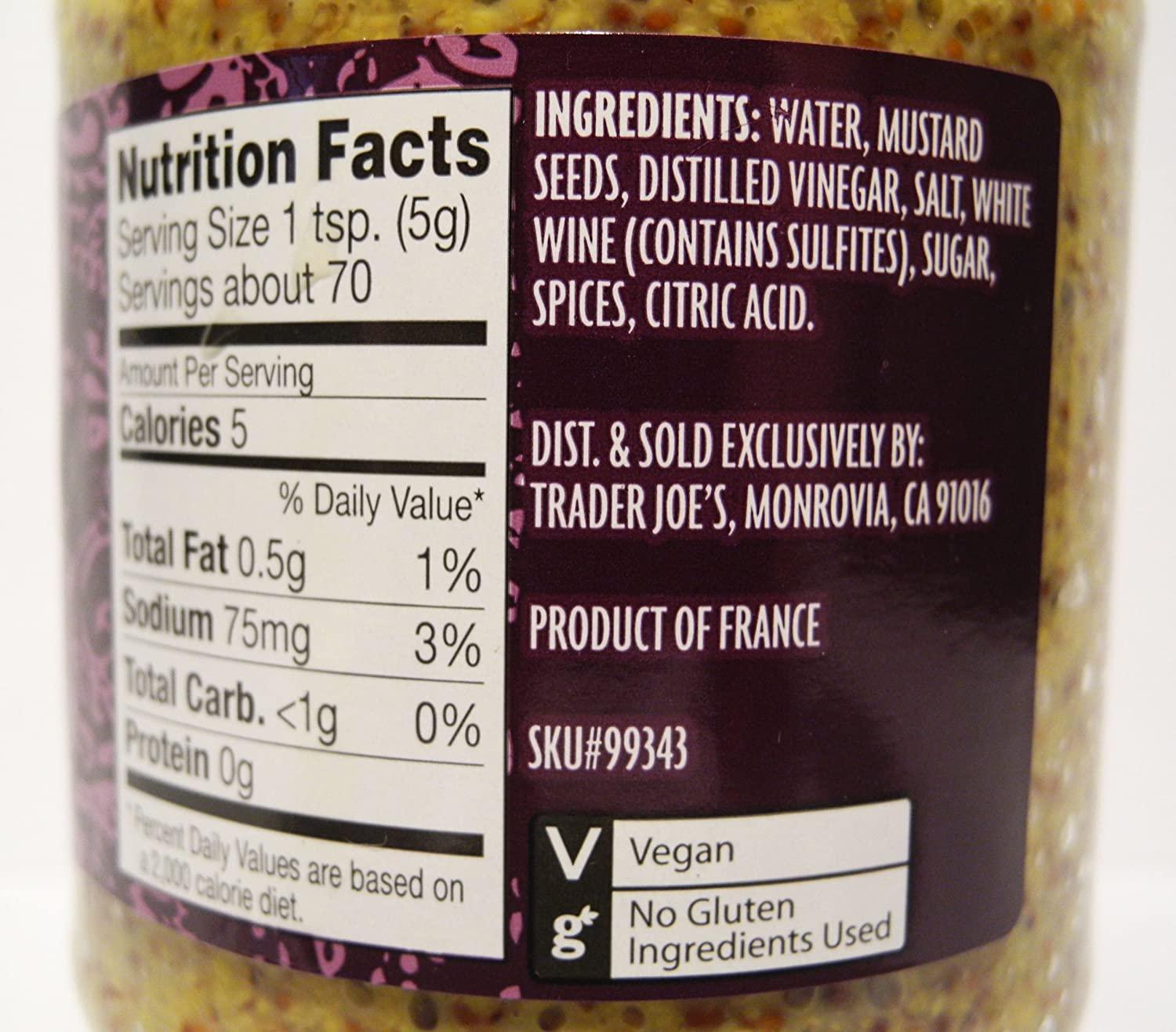 Trader Joe's Whole Grain Dijon Mustard Bold and Flavorful Condiment