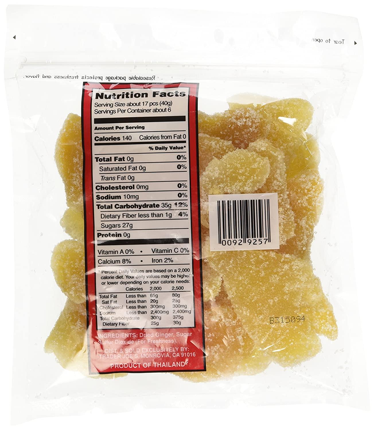 Trader Joes Crystallized Candied Ginger (8 Oz.) 8 Ounce (Pack of 1)