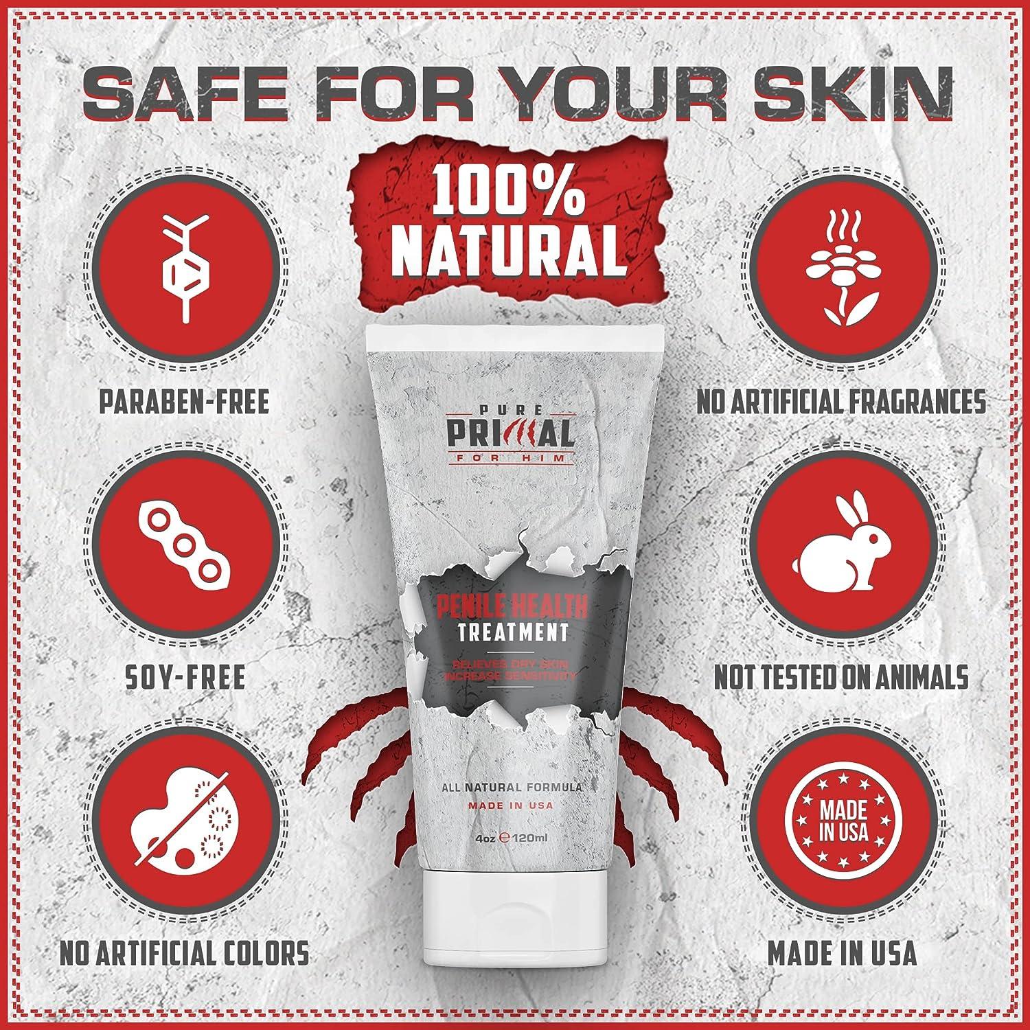 Pure Primal Premium Penile Health Cream Advanced Moisturizing Penile
